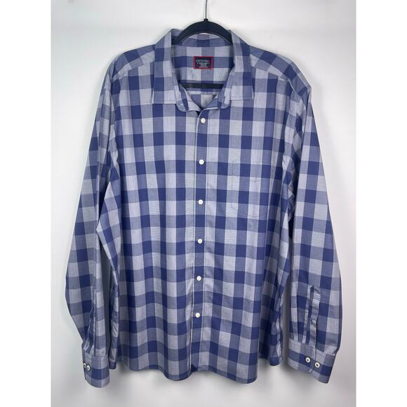 UNTUCKit Other - UNTUCKit Blue Gingham Wrinkle-Free 100% Cotton Button Down Shirt 3XL NWOT
